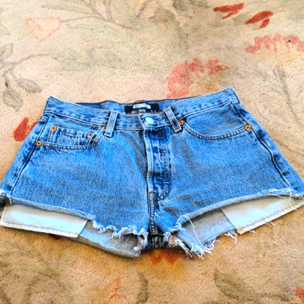 REFORMATION Levi's Denim Cut Off Shorts